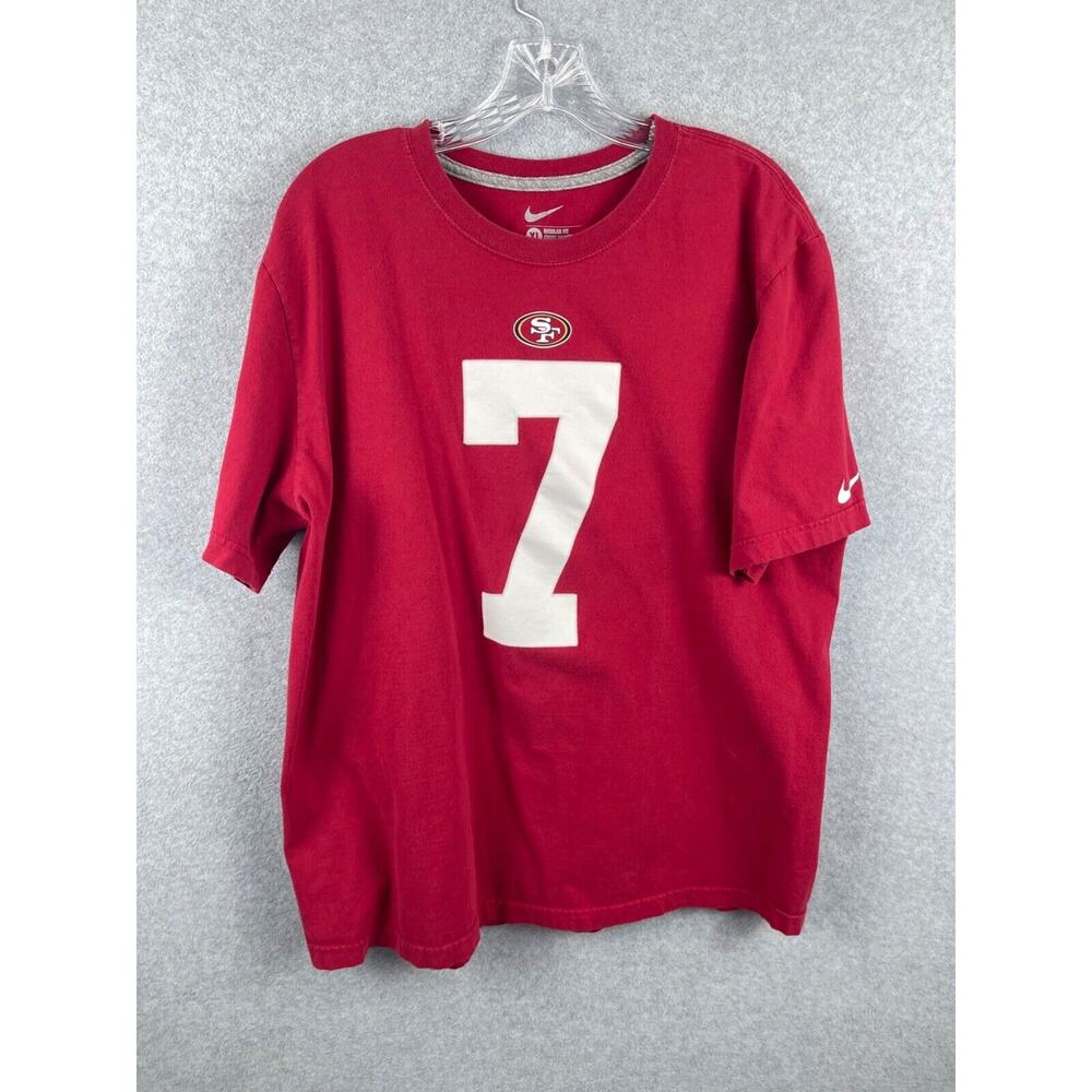 Nike San Fransisco 49ers Kaepernick 7 Shirt Men's XL Red Short Sleeve NFL Tee